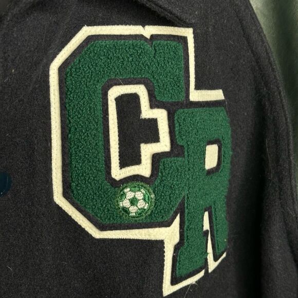 VTG Holloway Varsity Jacket Wool and Leather Size XL - Picture 3 of 6